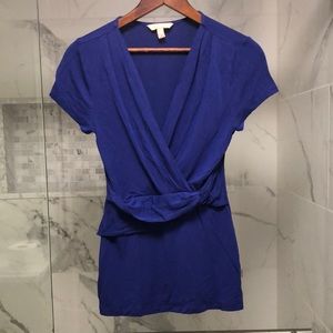 Banana Republic Blue Wrap Top Size XS